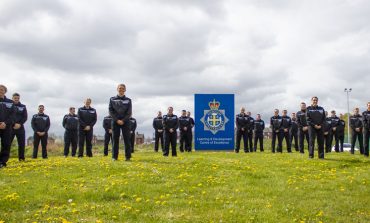 New police recruits start training – but keep their distance