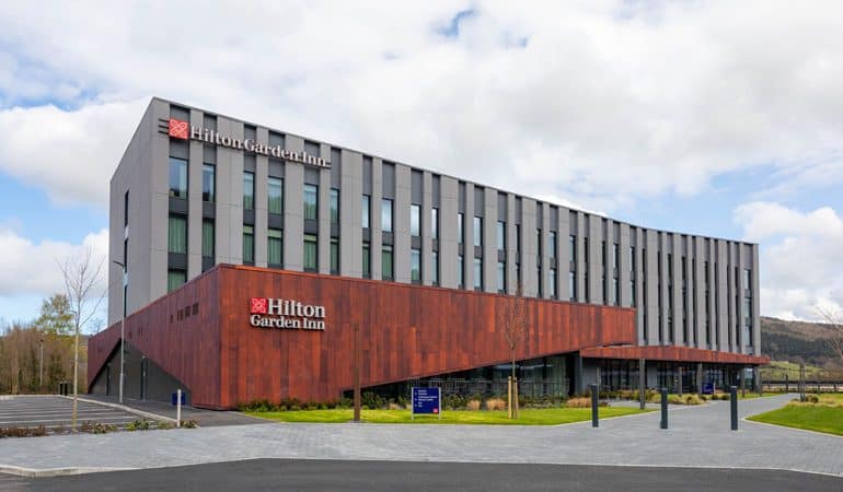 Roman completes bathrooms at Snowdonia’s new Hilton Garden Inn