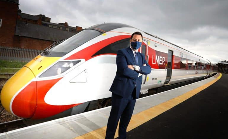 Aycliffe-built Azuma train arrives in Middlesbrough for driver training