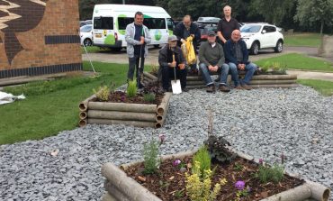 Men’s Cree group completes creative garden at Greenfield