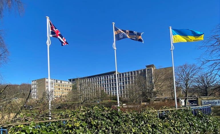 Durham County Council shows its support for the people of Ukraine